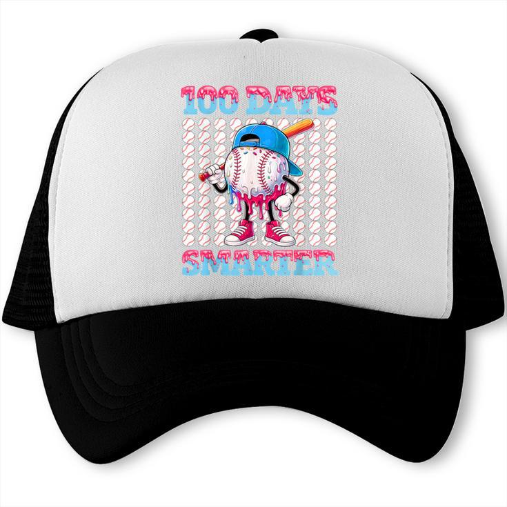 100 Days Smarter Baseball Drip Boys 100 Days Of School Kids Trucker Cap