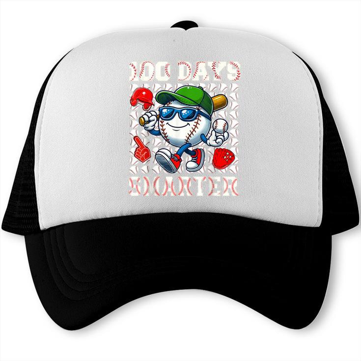100 Days Smarter Baseball 100 Days Of School Boy Girl Kid Trucker Cap 100 Days Smarter Baseball 100 Days Of School Boy Girl Kid Trucker Cap