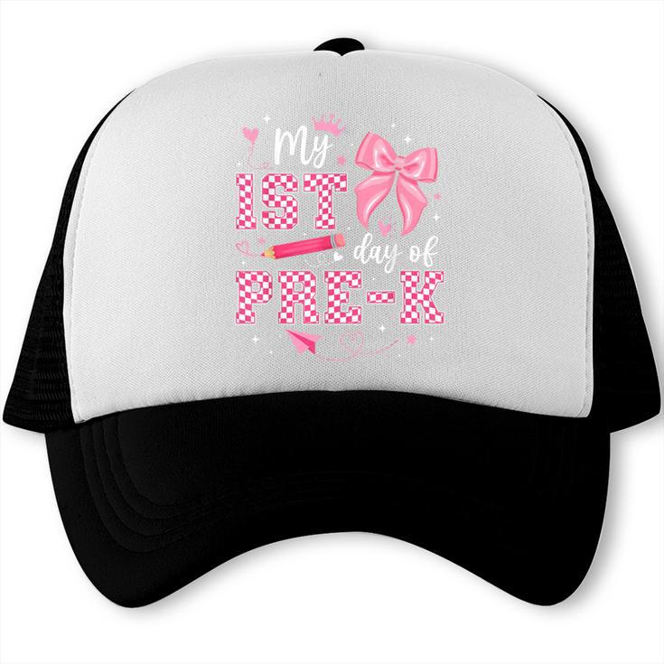 My 1st Day Of Pre-K PreK Pre K 2025 Back To School Girls Trucker Cap