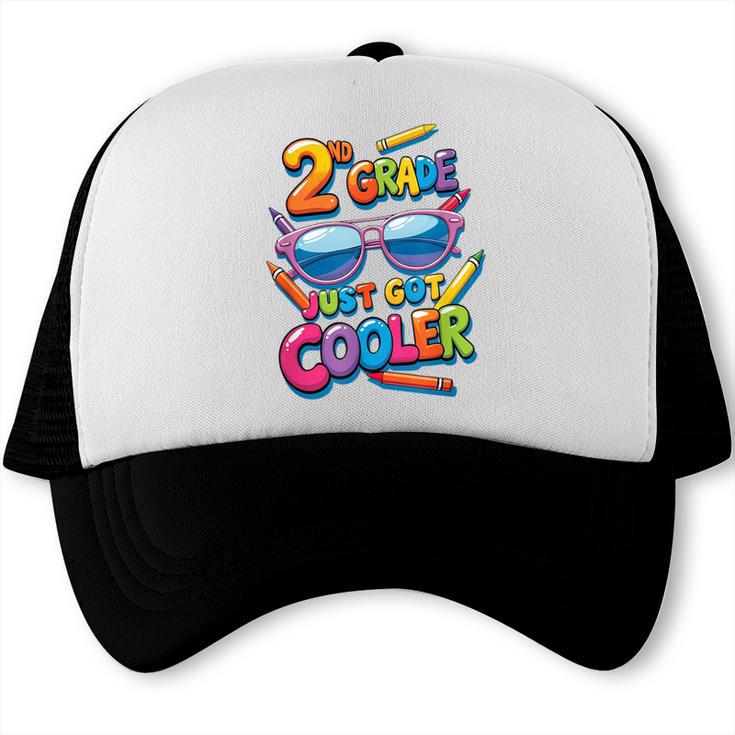 2nd Grade Just Got Cooler Shirt Back To School Kids Trucker Cap