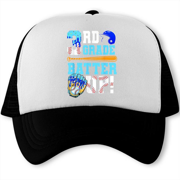 3rd Grade Back To School Baseball Drip Ice Cream Batter Up Trucker Cap