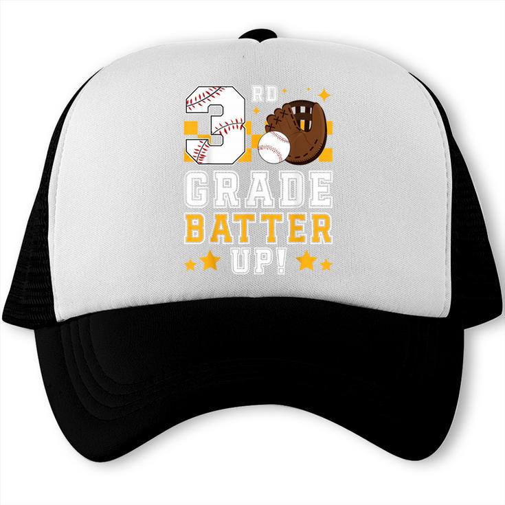 3rd Grade Batter Up Baseball First Day Back To School Trucker Cap