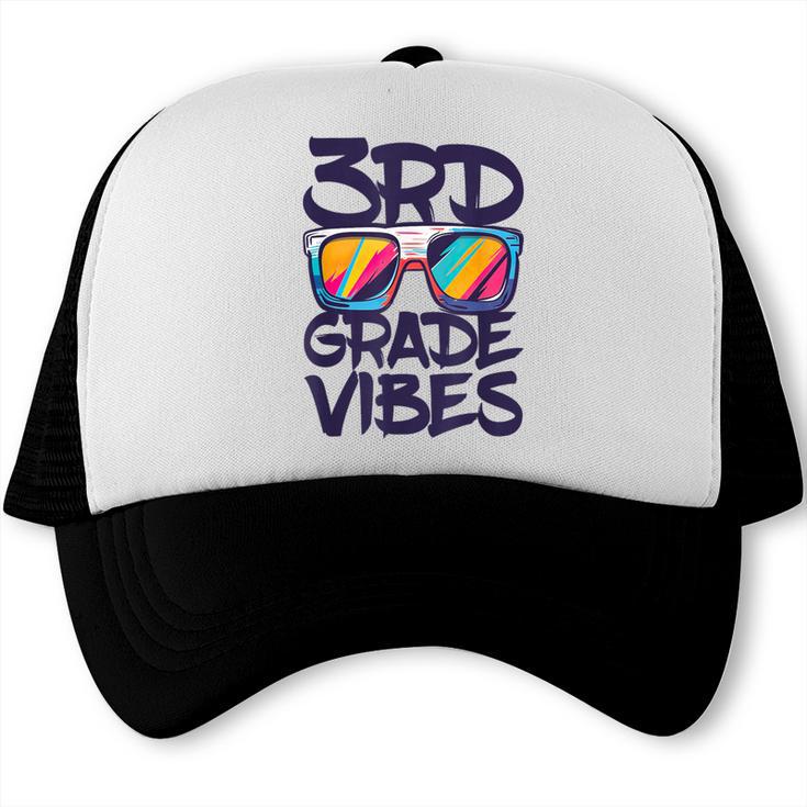 3rd Grade Vibes Shirt Back To School Third Grade Boy Girl Trucker Cap