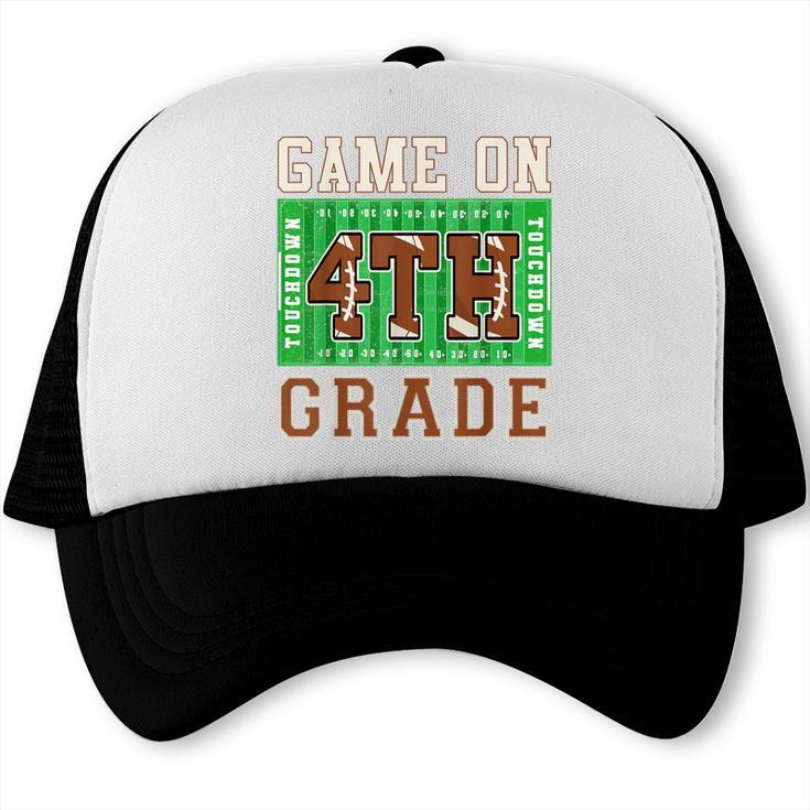 4th Grade Boys Kids Football Back To School Fourth Grade Trucker Cap