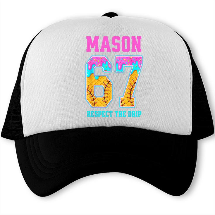 6 7 Mason Baseball Drip Trucker Cap