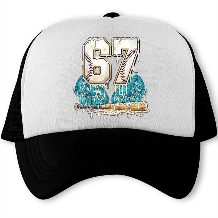 67 Baseball Drip Boys Youth Kids 6-7 Ice Cream Dripping 6 7 Trucker Cap 67 Baseball Drip Boys Youth Kids 6-7 Ice Cream Dripping 6 7 Trucker Cap