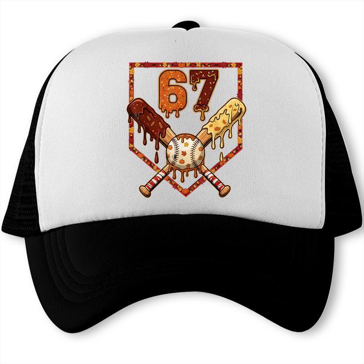 67 Baseball Drip Thanksgiving Six Seven Boys Teens Kids Trucker Cap 67 Baseball Drip Thanksgiving Six Seven Boys Teens Kids Trucker Cap