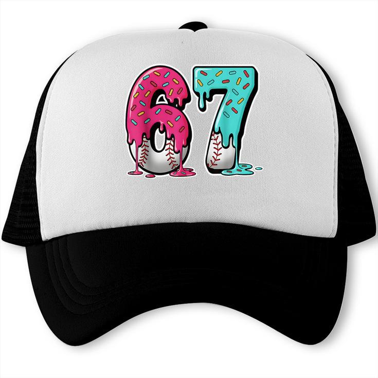 67 Ice Cream Drip Baseball Gen Alpha Slang Six Seven Meme Trucker Cap 67 Ice Cream Drip Baseball Gen Alpha Slang Six Seven Meme Trucker Cap