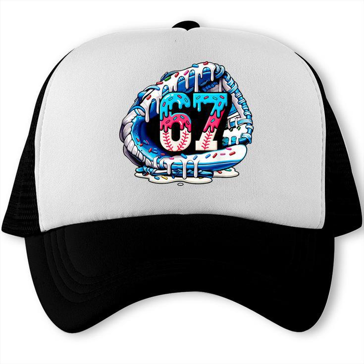 67 Meme Slang Baseball Glove Drip Ice Cream Six Seven 6 7 Trucker Cap