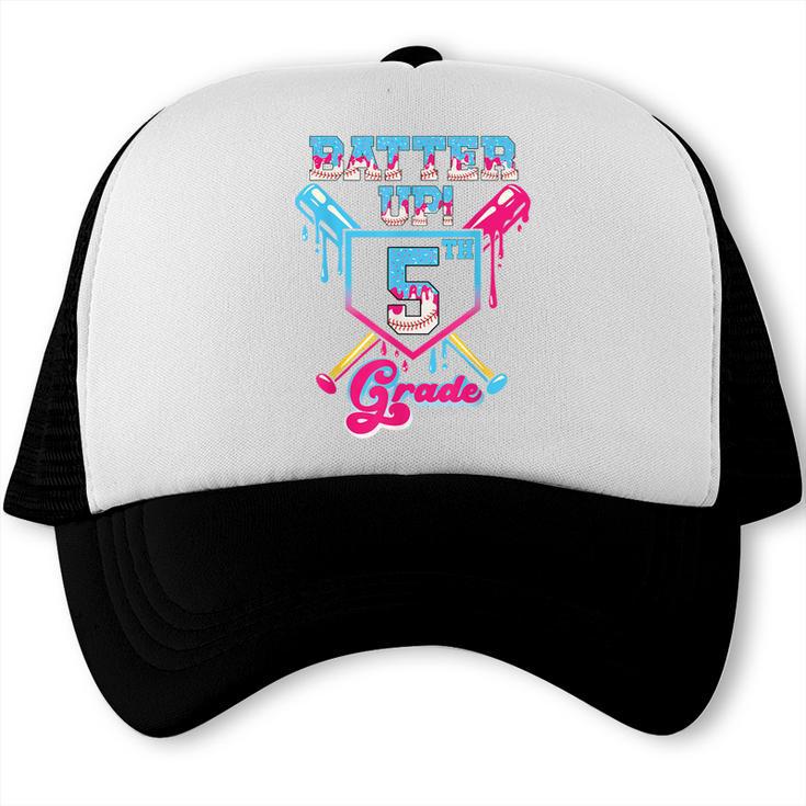 Back To School 5th Grade Batter Up Baseball First Day Boys Trucker Cap