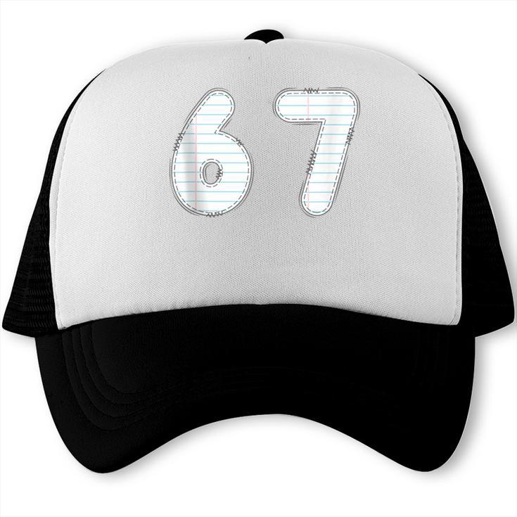 Back To School 67 Notebook Number For Class Year Trucker Cap