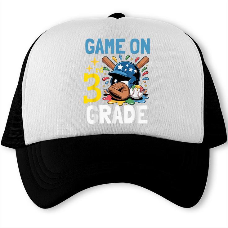 Back To School Game On Third Grade Baseball First Day Boys Trucker Cap