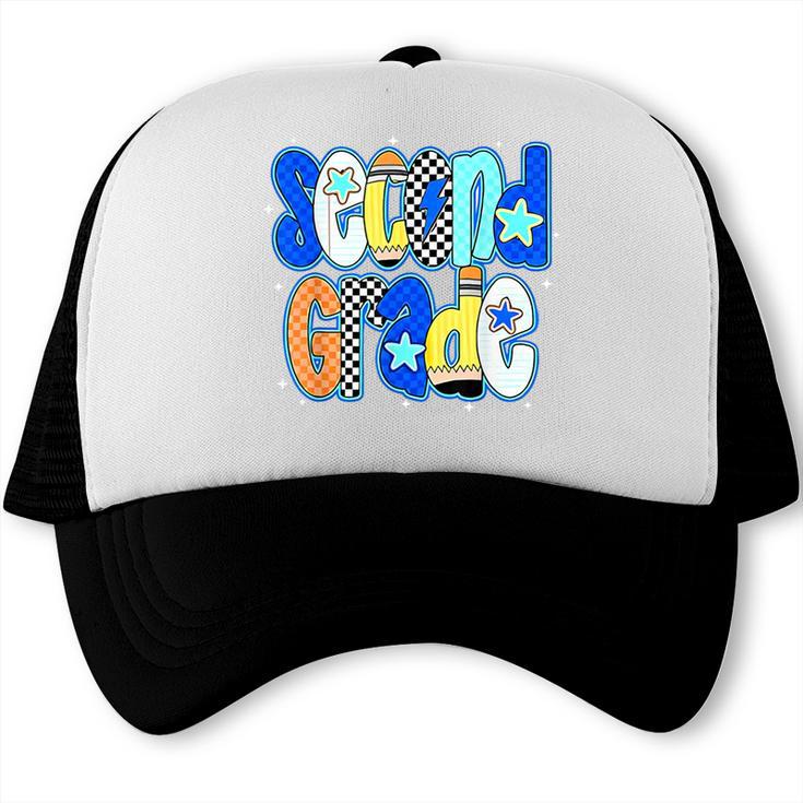 Back To School Hello Second Grade Team 2nd Grade Boy Girl Trucker Cap Back To School Hello Second Grade Team 2nd Grade Boy Girl Trucker Cap