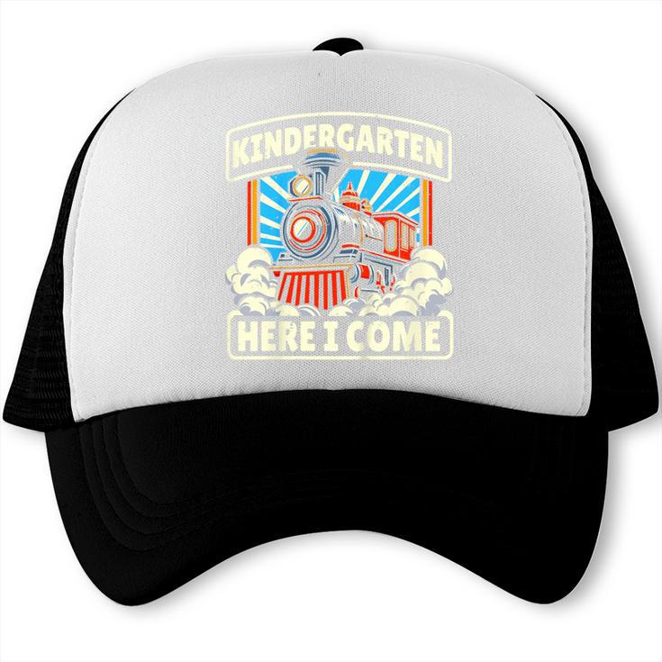Back To School Kindergarten Here I Come Train Boys Girls Trucker Cap