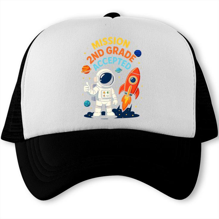 Back To School Mission Second 2nd Grade Accepted Astronaut Premium Tri-Blend Trucker Cap