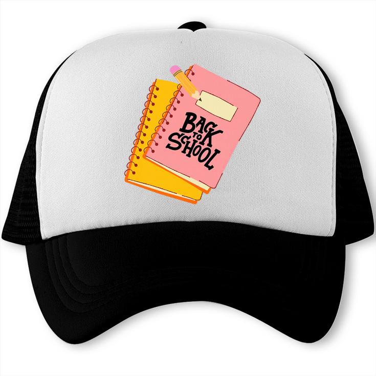 Back To School Notebook And Pencil Graphic Design Premium Tri-Blend Trucker Cap Back To School Notebook And Pencil Graphic Design Premium Tri-Blend Trucker Cap
