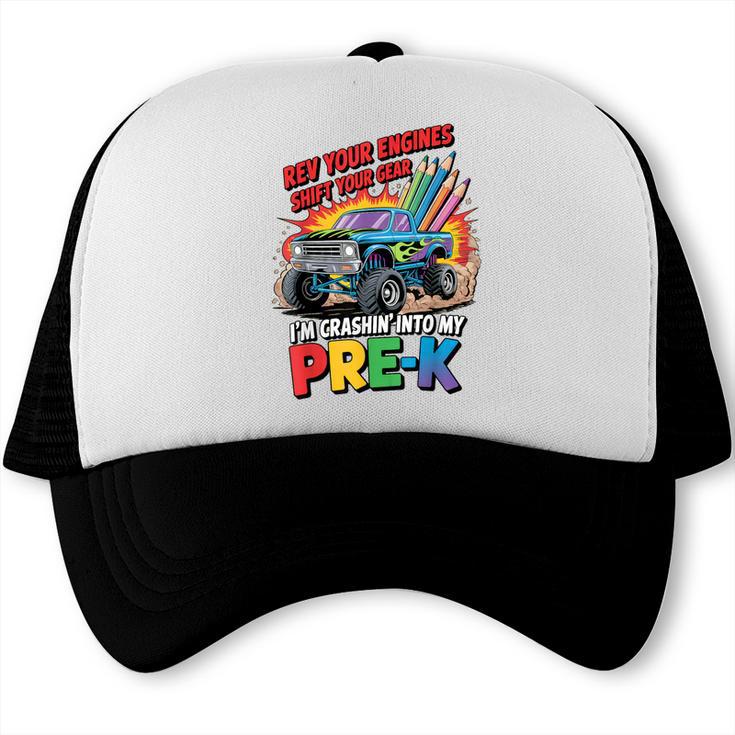 Back To School Pre-K Preschool Monster Truck First Day Boys Trucker Cap Back To School Pre-K Preschool Monster Truck First Day Boys Trucker Cap