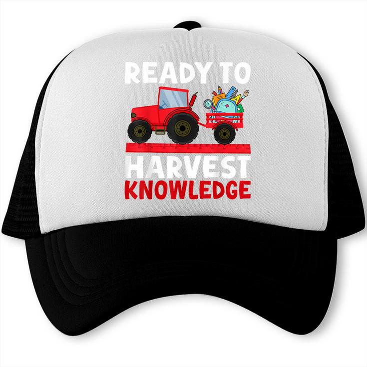 Back To School Tractor Farmer Boys First Day Of School Kids Trucker Cap