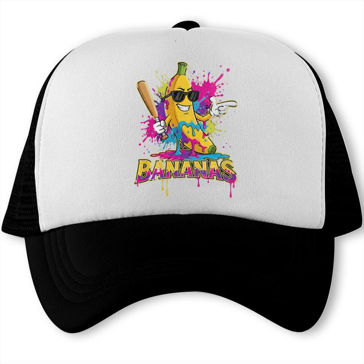 Baseball Banana Splatter Sports Kids Teens Premium Tri-Blend Trucker Cap Baseball Banana Splatter Sports Kids Teens Premium Tri-Blend Trucker Cap