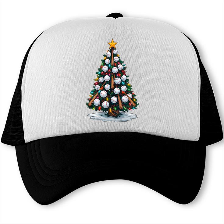 Baseball Christmas Tree Men Boys Youth Santa Sports Trucker Cap Baseball Christmas Tree Men Boys Youth Santa Sports Trucker Cap