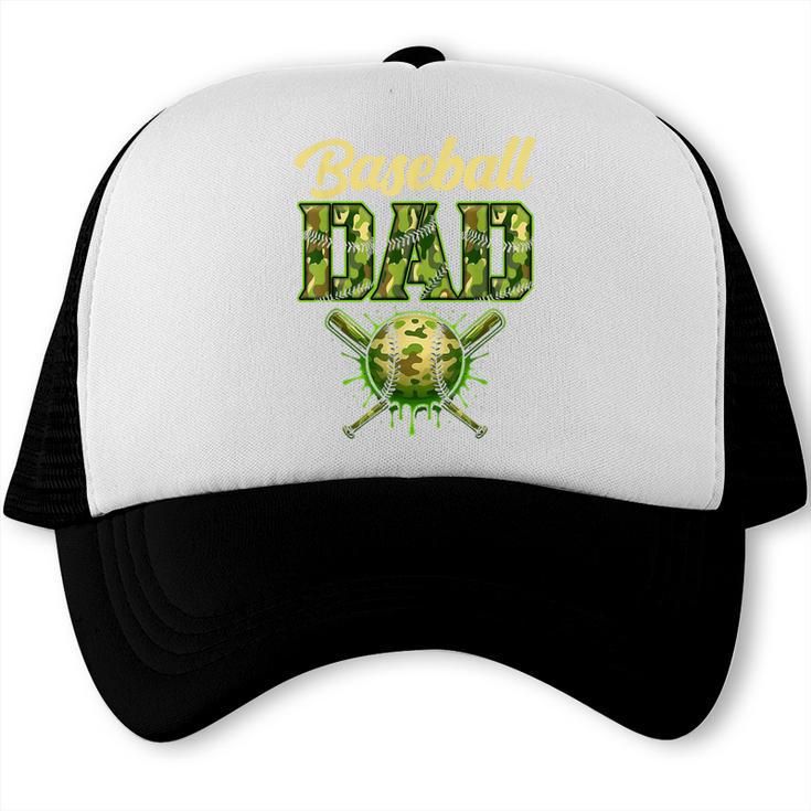 Baseball Dad Camo Ice Cream Baseball Father's Day Trucker Cap
