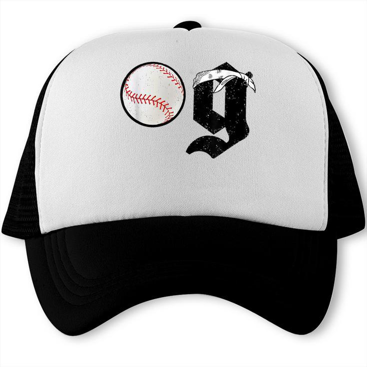 Baseball Dad Coach Old Head OG Old School Baller White Trucker Cap Baseball Dad Coach Old Head OG Old School Baller White Trucker Cap