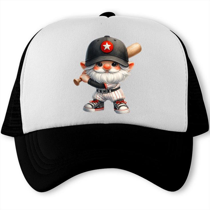 Baseball Dad Gnome With Baseball Bat For Grandpa Life Trucker Cap Baseball Dad Gnome With Baseball Bat For Grandpa Life Trucker Cap