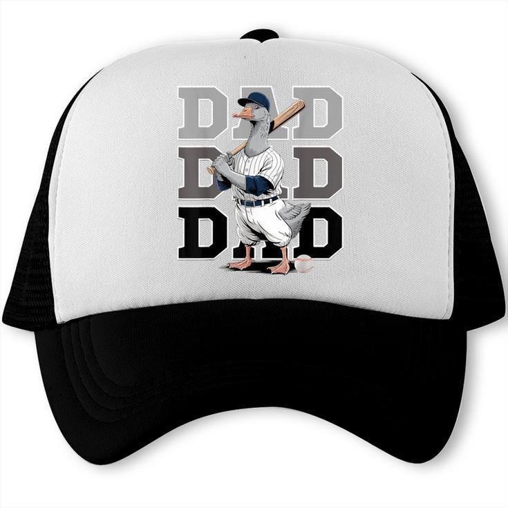 Baseball Dad Goose Sports Lover Father's Day Tee Trucker Cap Baseball Dad Goose Sports Lover Father's Day Tee Trucker Cap