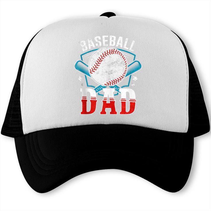 Baseball Dad Happy Fathers Day Dad Daddy Baseball Lover Trucker Cap
