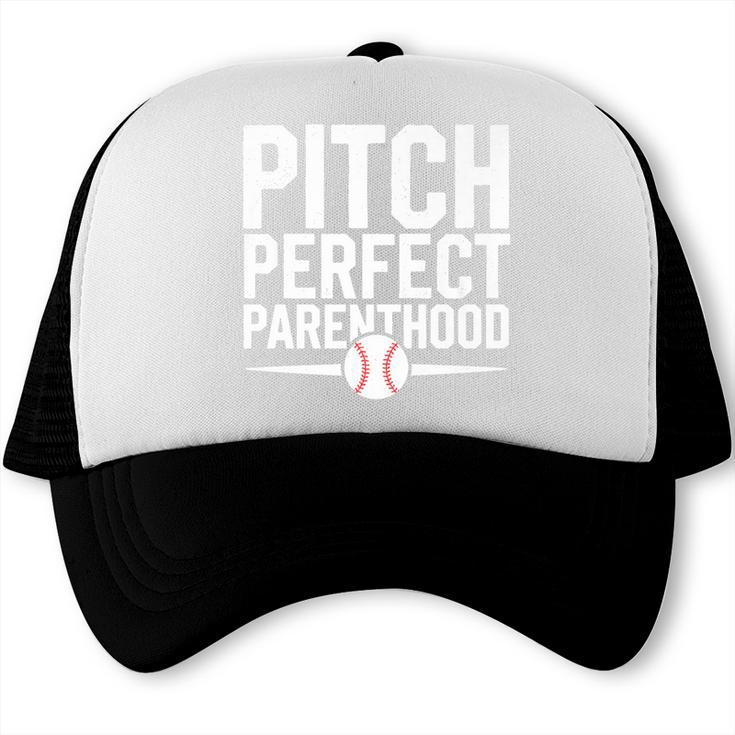 Baseball Dad Baseball Lovers Homerun Fathers Day Father Premium Trucker Cap