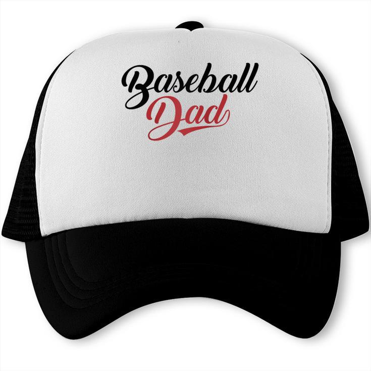 Baseball Dad Script Raglan Baseball Tee Trucker Cap
