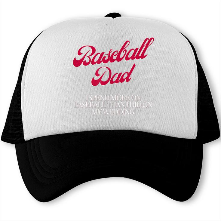 Baseball Dad Travel Ball Little League Husband Wedding Trucker Cap