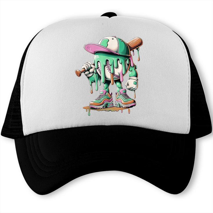 Baseball Drip For Boys Ice Cream Drip Baseball Trucker Cap