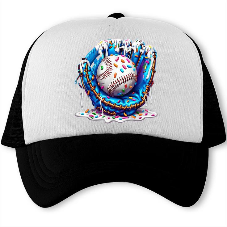 Baseball Drip For Boys Ice Cream Drip Youth Baseball Boys Trucker Cap