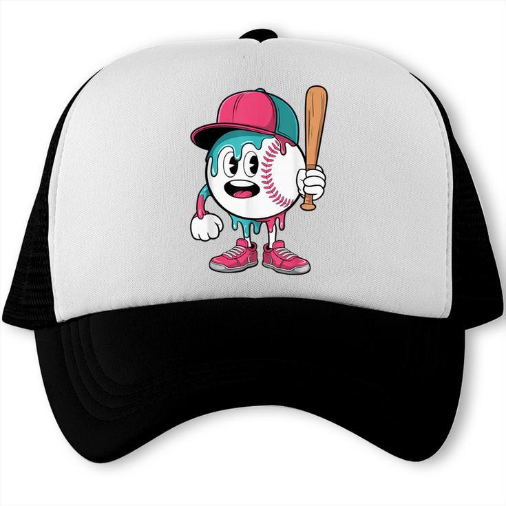 Baseball Drip Boys Ice Cream Youth Trucker Cap