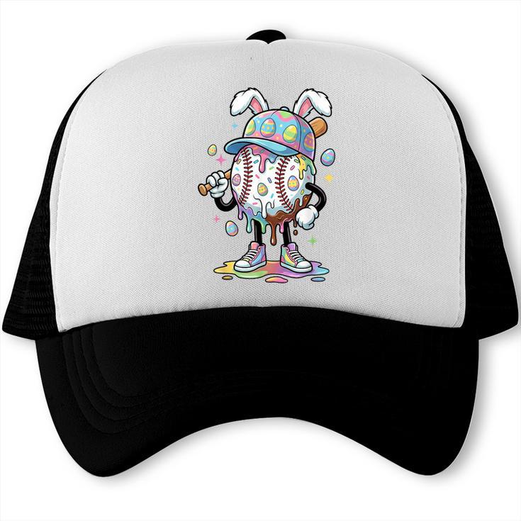 Baseball Drip Ice Cream Apparel Youth Boy Easter Day Trucker Cap