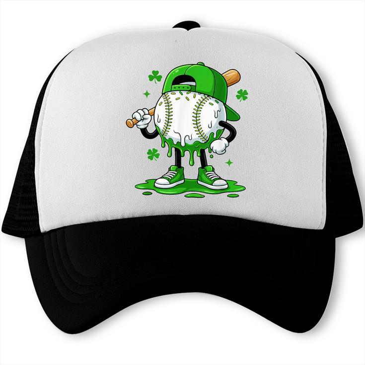 Baseball Drip Icecream Apparel Youth Boy St Patrick's Day Trucker Cap Baseball Drip Icecream Apparel Youth Boy St Patrick's Day Trucker Cap