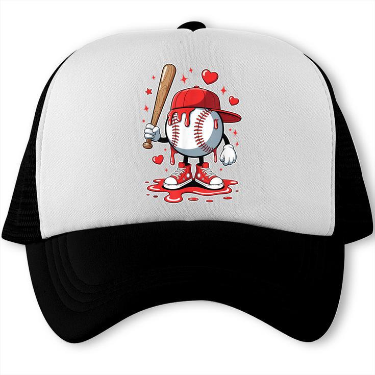 Baseball Drip Icecream Apparel Youth Boy Valentine Trucker Cap