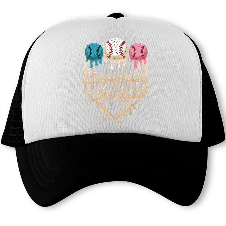 Baseball Drip Icecream Trucker Cap