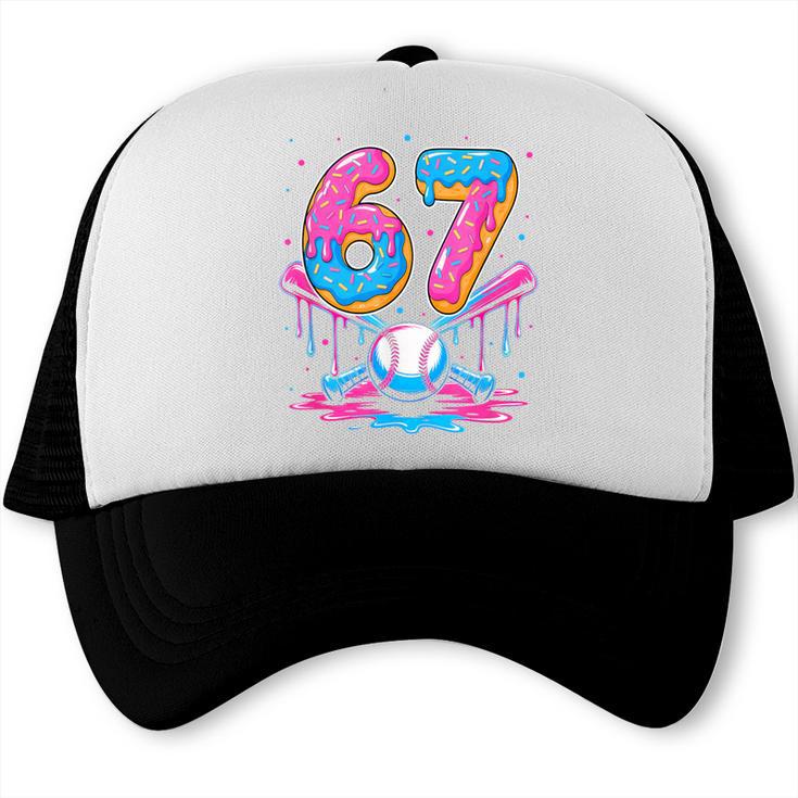 Baseball Drip Number 67 Player 67Th Birthday Baseball Meme Trucker Cap