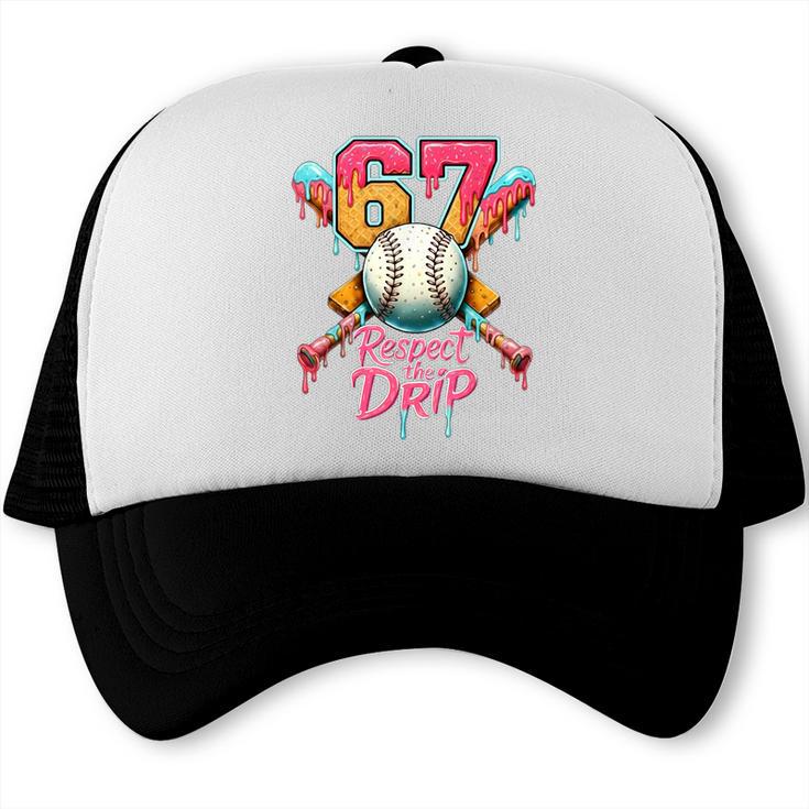 Baseball Drip Number 67 Player Sport For Men Women Kids Trucker Cap