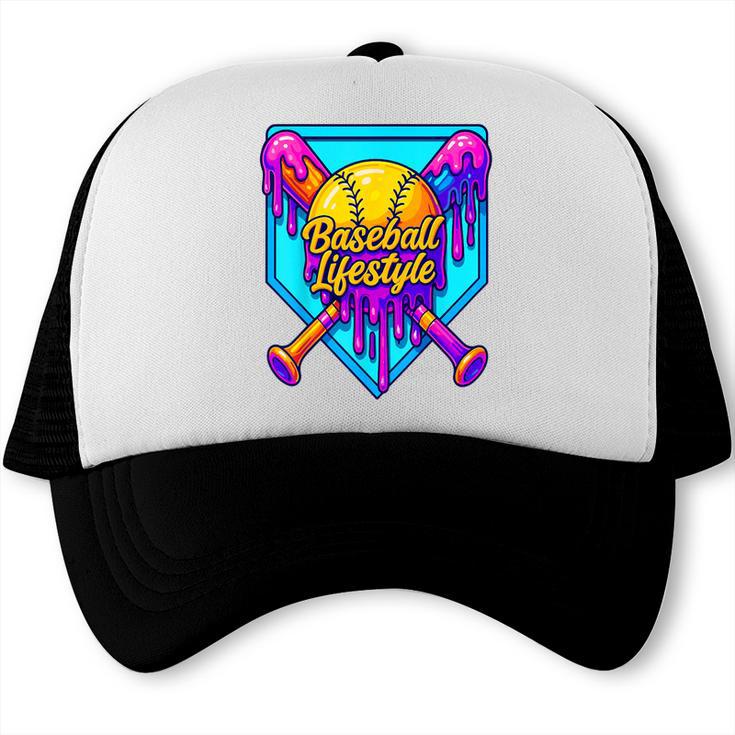 Baseball Drip Outfit Boys Ice Cream Drip Baseball Lifestyle Trucker Cap