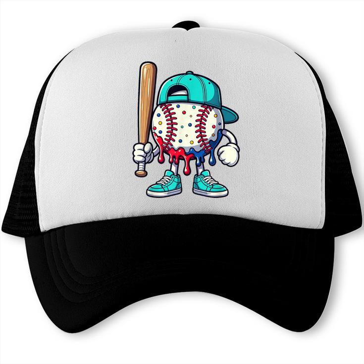 Baseball Drippy Style Apparel For Boys Youth Drip Baseball Trucker Cap