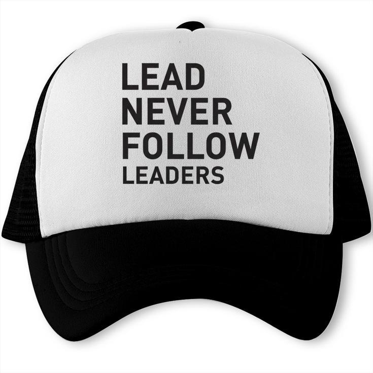 Baseball Lead Never Follow Leaders Team Captain Leadership Premium Tri-Blend Trucker Cap Baseball Lead Never Follow Leaders Team Captain Leadership Premium Tri-Blend Trucker Cap