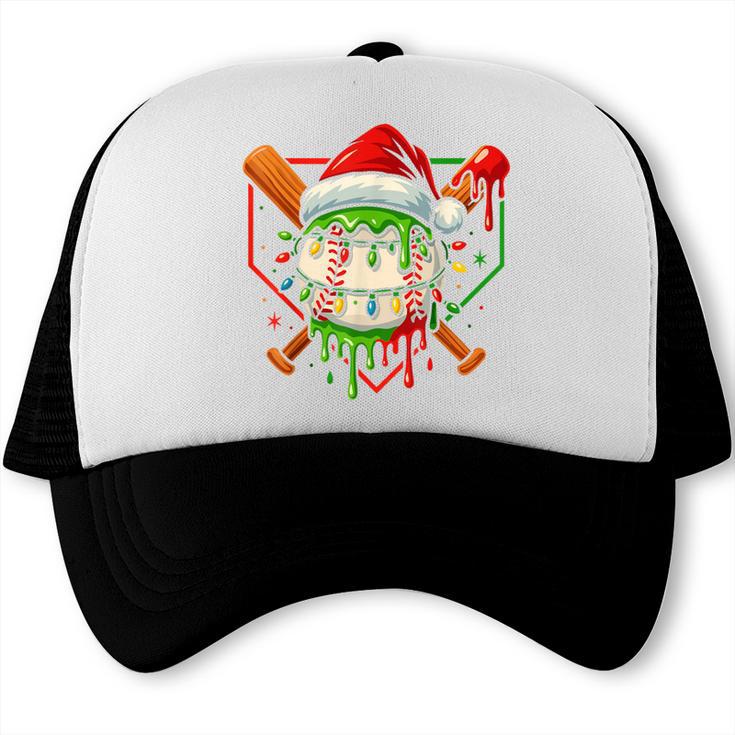 Baseball Lifestyle Apparel Youth Christmas Baseball Drip Trucker Cap