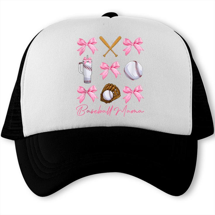 Baseball Mama Era Bows Baseball Mom Women Trucker Cap