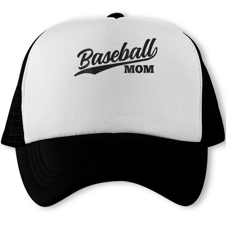Baseball Mom 1970s Retro Cursive Font Trucker Cap Baseball Mom 1970s Retro Cursive Font Trucker Cap