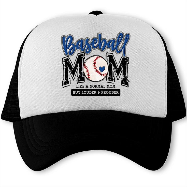 Baseball Mom Blue Varsity Baseball Mama Cute Mother's Day Trucker Cap Baseball Mom Blue Varsity Baseball Mama Cute Mother's Day Trucker Cap