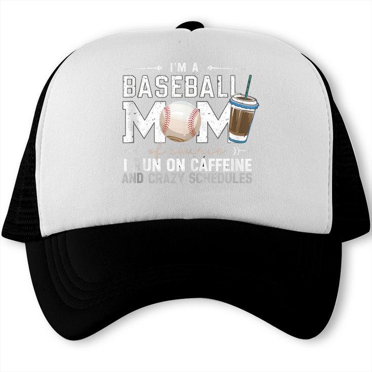 Baseball Mom Caffeine Fueled Game Day Essential Trucker Cap