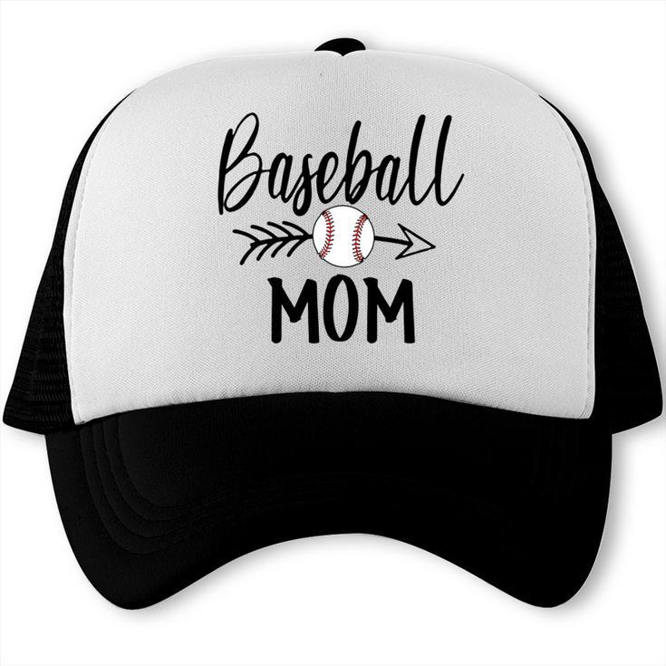 Baseball Mom Cute Arrow Father's Mother's Xmas Day Trucker Cap Baseball Mom Cute Arrow Father's Mother's Xmas Day Trucker Cap